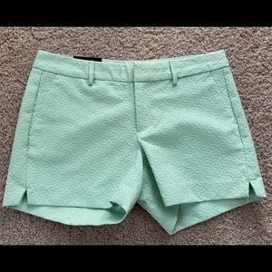 NWT Banana Republic Mint Green Textured Geo 4.5” shorts